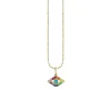 Gold & Rainbow Large Bezel Eye Charm