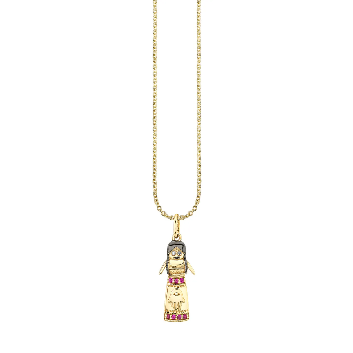 Gold & Ruby Fatima Doll Charm