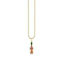 Gold & Ruby Hot Sauce Bottle Charm