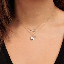 Gold & Ruby Party Hat Happy Face Charm
