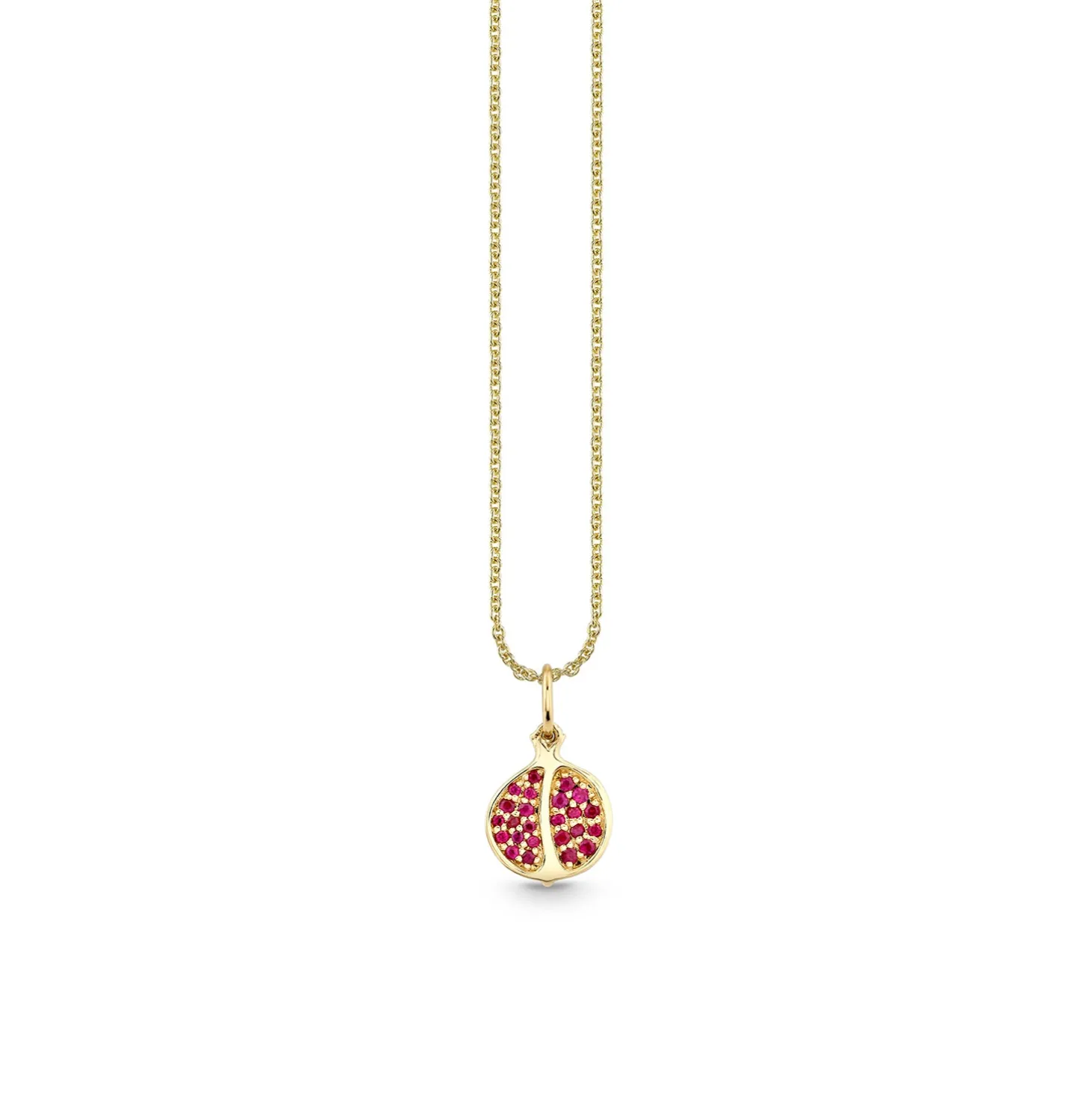 Gold & Ruby Pomegranate Charm
