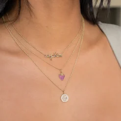 Gold & Ruby Strawberry Charm