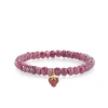 Gold & Ruby Strawberry on Mystic Red Moonstone