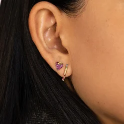 Gold & Ruby Strawberry Stud