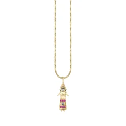 Gold & Ruby Tiny Evelin Doll Charm