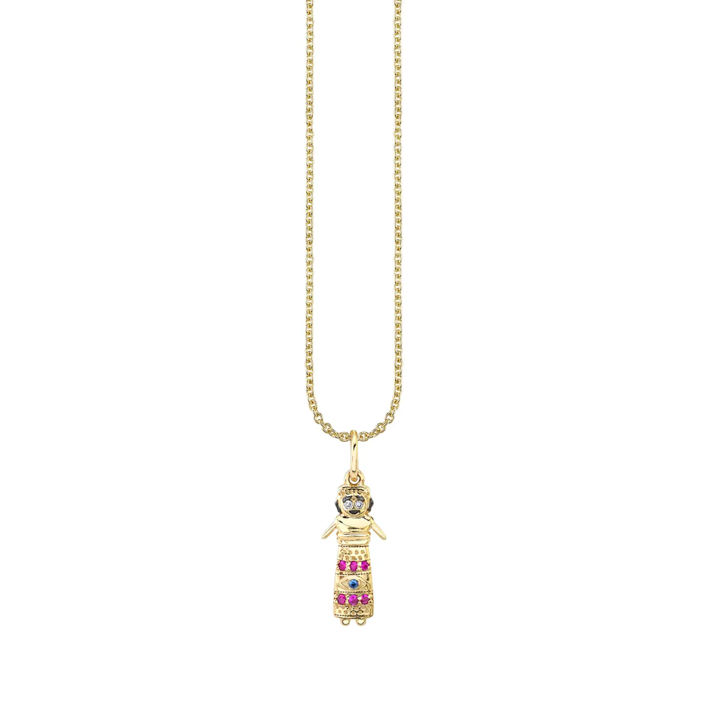 Gold & Ruby Tiny Evelin Doll Charm
