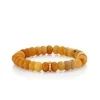Gold & Sapphire Rondelle on Honey Jade