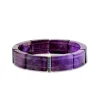 Gold & Sapphire Single Row Spacer On Amethyst