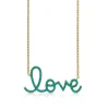Gold & Turquoise Extra Large Love Necklace