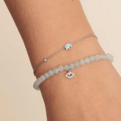 Gold & Turquoise Mini Enamel Elephant Bracelet
