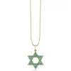 Gold & Turquoise Star Of David Charm