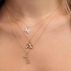 Gold and Diamond Y'all Necklace