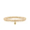 Gold, Diamond & Enamel Fringe Charm on Cream Jasper