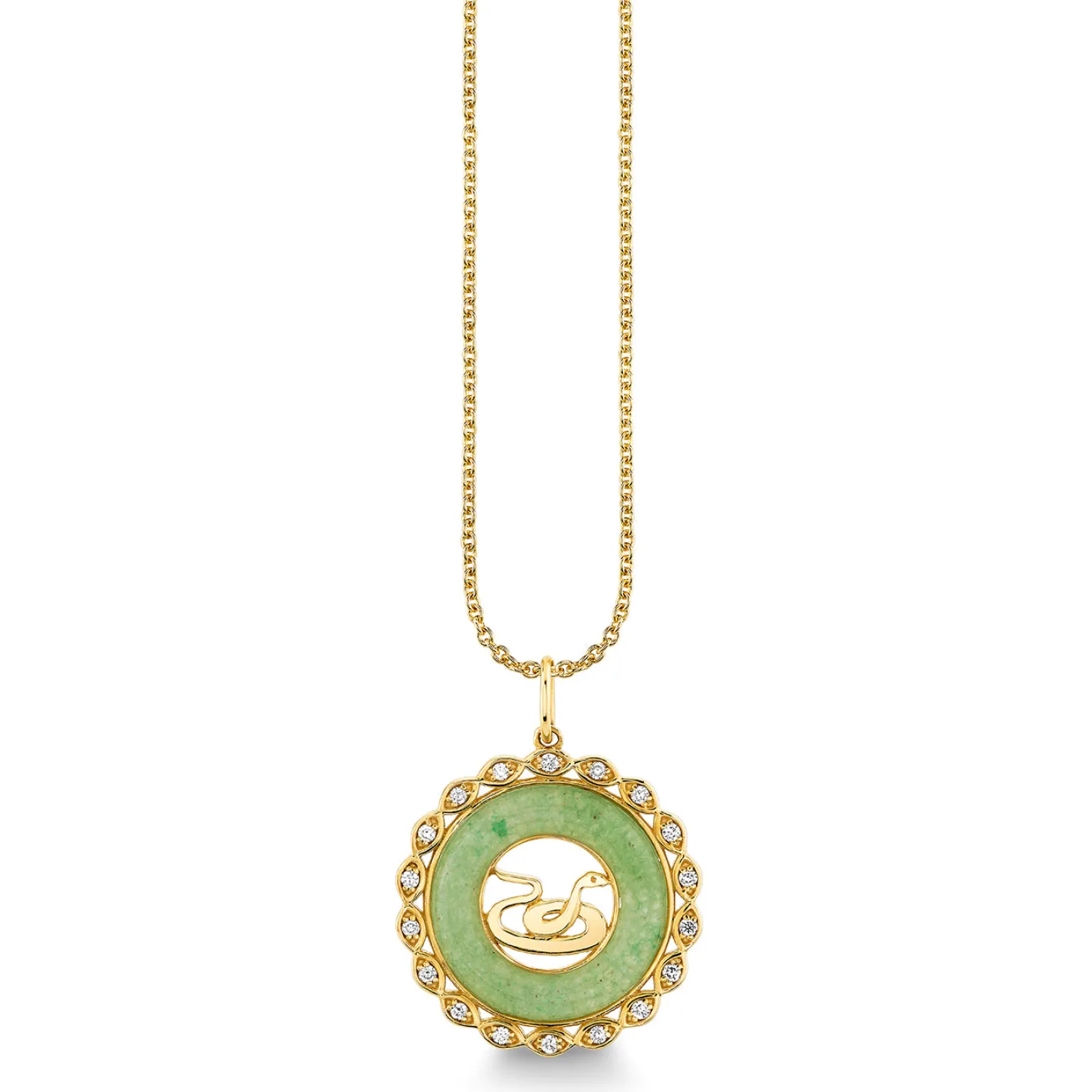 Gold, Diamond & Nephrite Jade Chinese Zodiac Charm