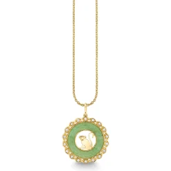 Gold, Diamond & Nephrite Jade Chinese Zodiac Charm