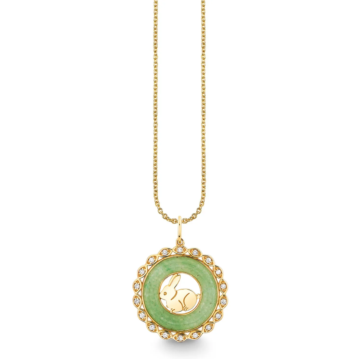 Gold, Diamond & Nephrite Jade Chinese Zodiac Charm