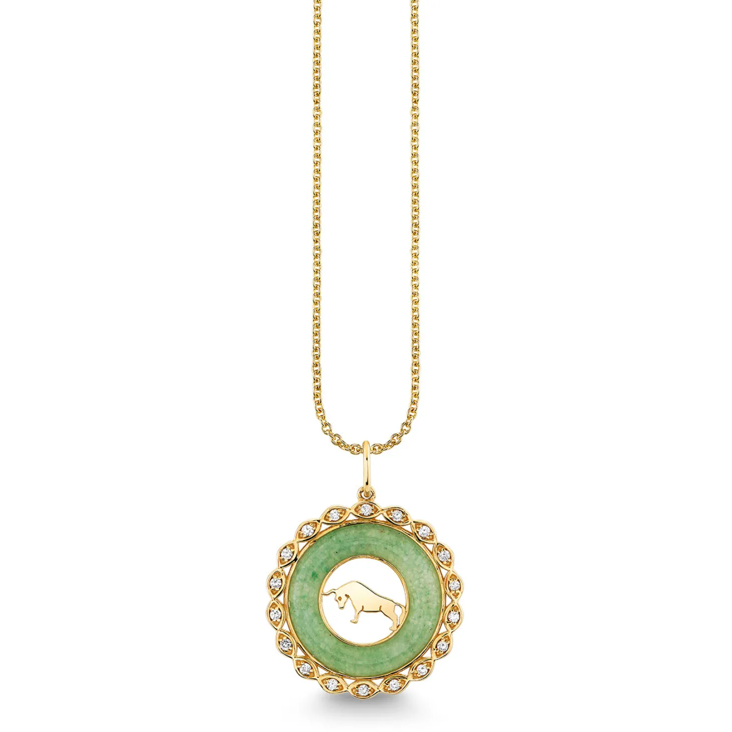 Gold, Diamond & Nephrite Jade Chinese Zodiac Charm
