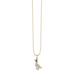 Gold, Diamond & Sapphire Duck Charm