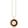 Gold, Diamond & Tiger Eye Evil Eye Stone Pendant