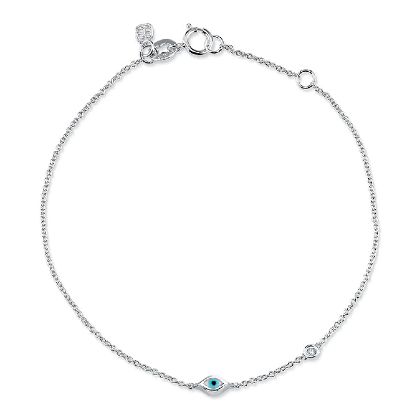 Gold Enamel Mini Eye Anklet
