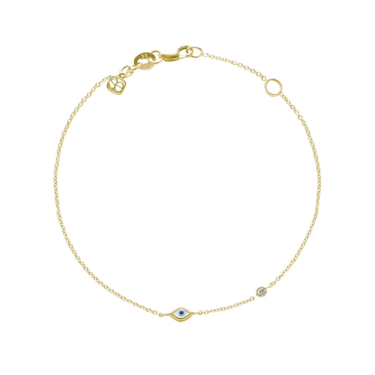 Gold Enamel Mini Eye Bracelet