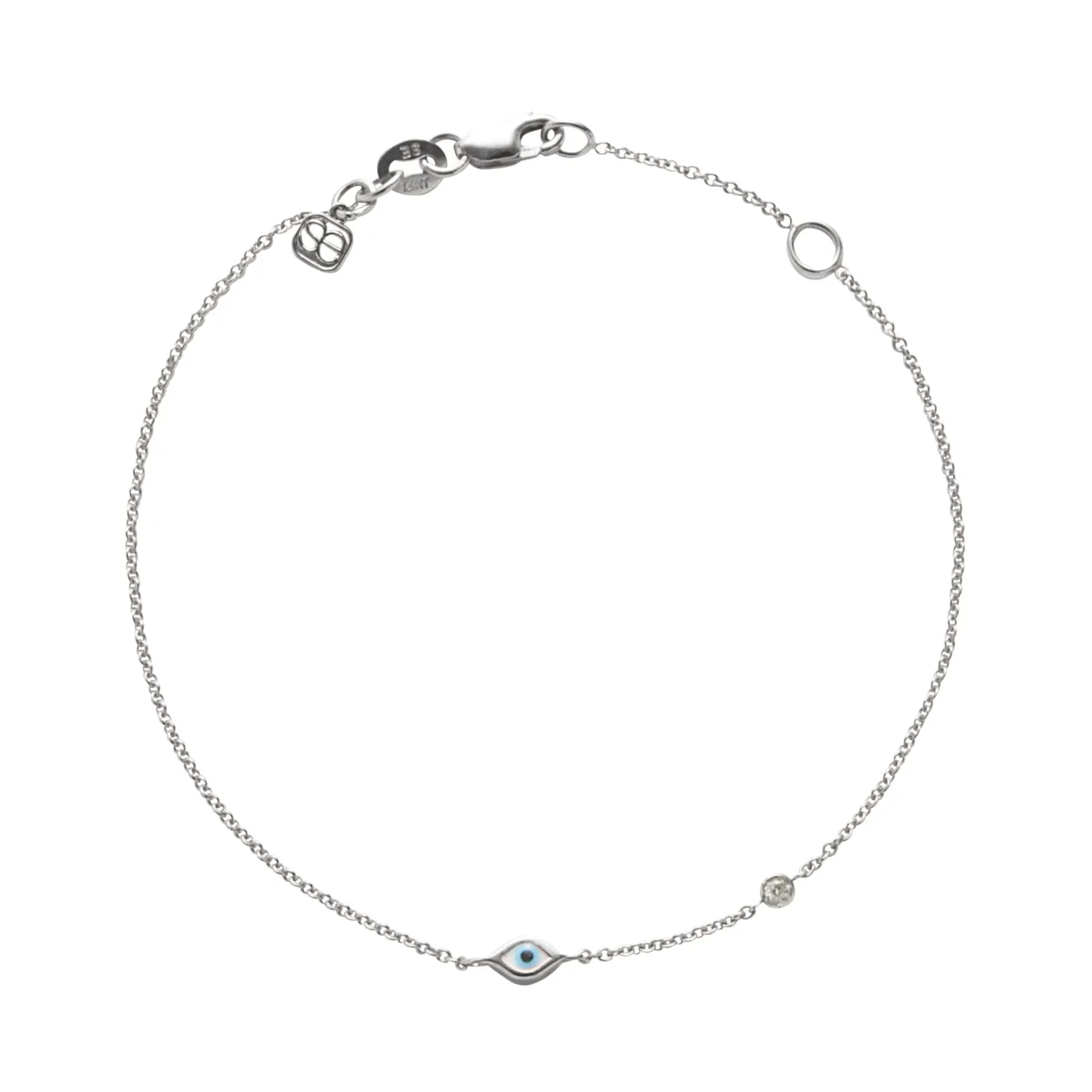 Gold Enamel Mini Eye Bracelet