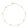 Gold Multi Mini Enamel Eye Anklet