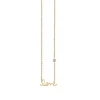 Gold Plated Sterling Silver Love Necklace with Bezel Set Diamond