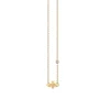 Gold Plated Sterling Silver Bee Necklace with Bezel Set Diamond