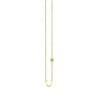 Gold Plated Sterling Silver Horseshoe Necklace with Bezel Set Diamond