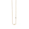 Gold Plated Sterling Silver Eye Necklace with Bezel Set Diamond