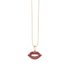 Gold Small Lips Charm