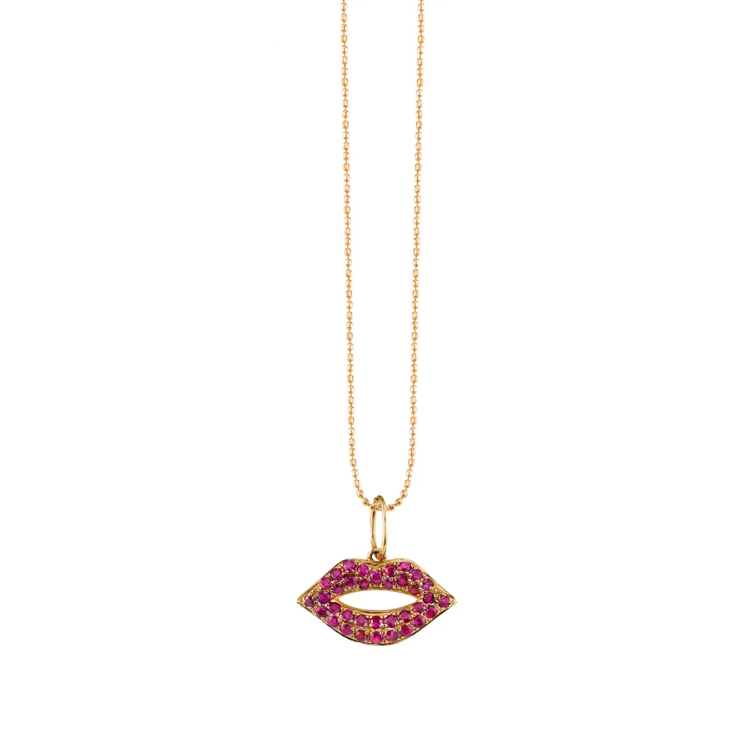 Gold Small Lips Charm