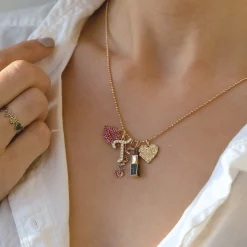 Gold Small Lips Charm