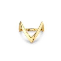 Gold Stacking V Ring