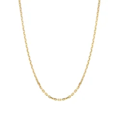 14K Gold Diamond Cut Cable Chain