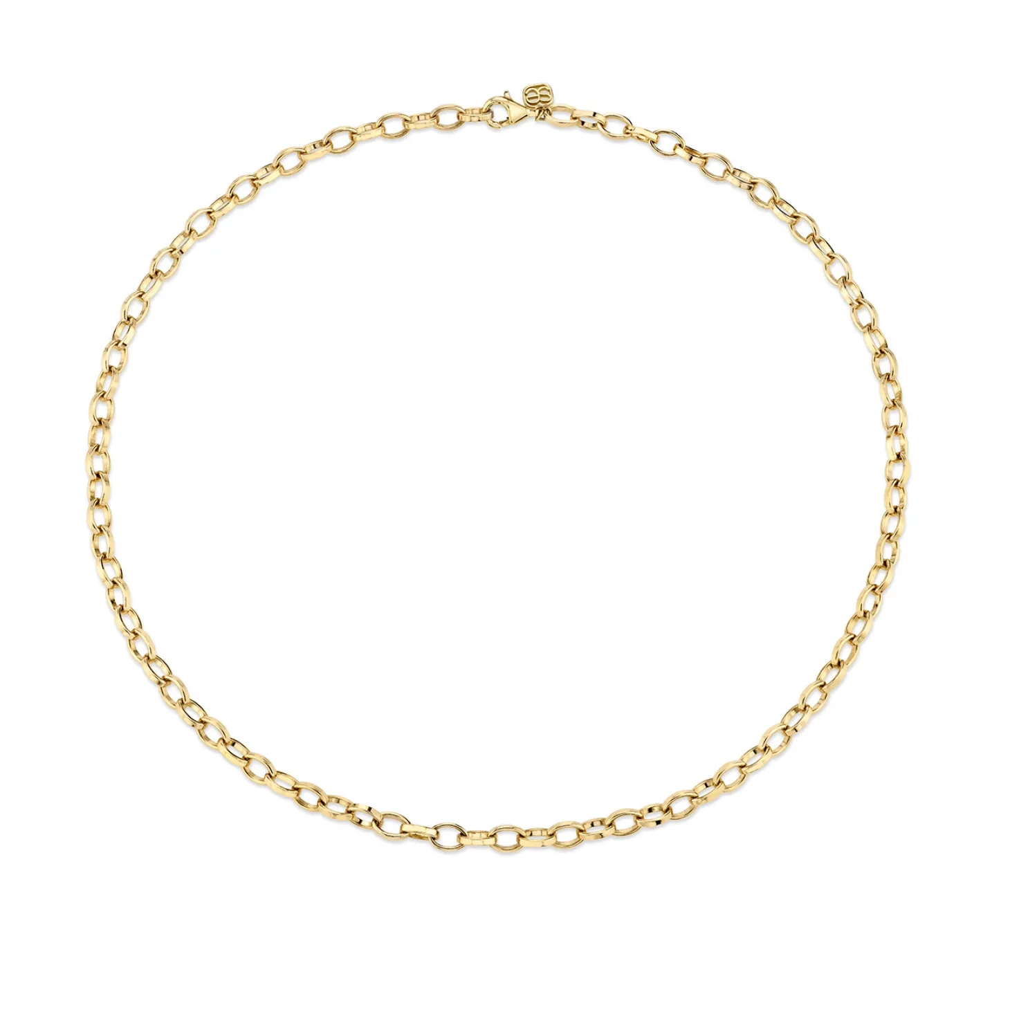 14k Gold Flat Oval Link Chain
