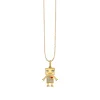 Kids Collection Gold & Diamond Robot Necklace