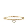 Kids Collection Gold & Diamond Heart on Gold Beads