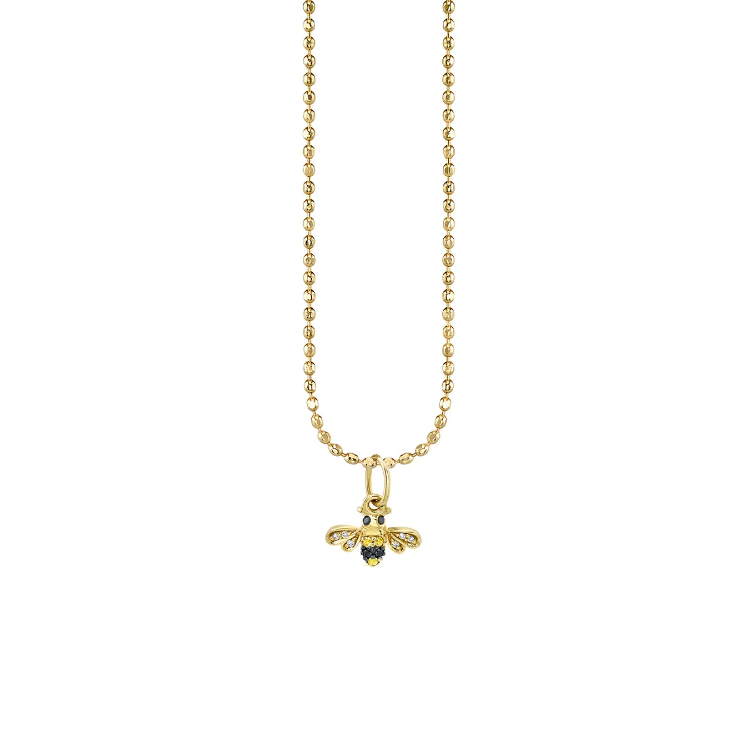 Kids Collection Gold & Diamond Tiny Bee Necklace