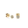 Kids Collection Gold & Diamond Pave Tiny Disc Stud
