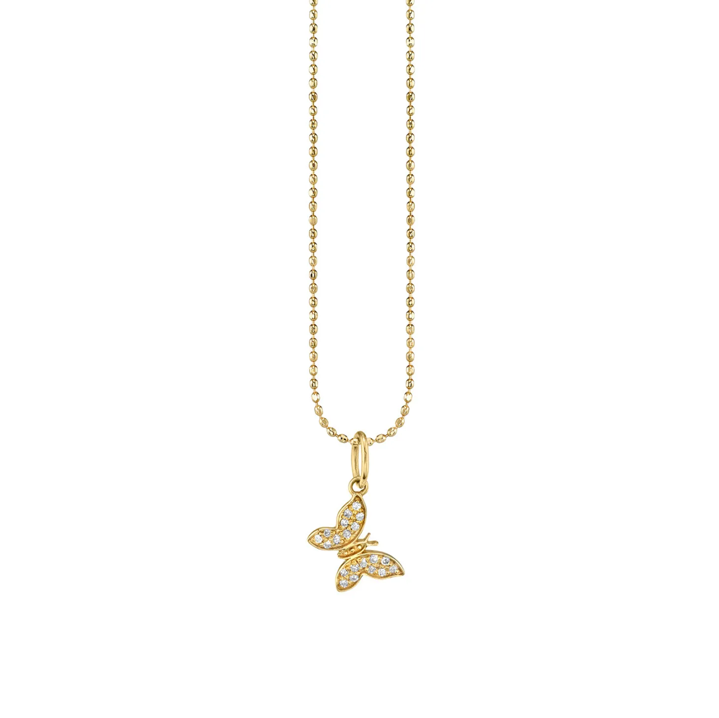 Kids Collection Gold & Diamond Tiny Butterfly Necklace