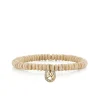 Kids Collection Gold & Diamond Horse Horseshoe on Cream Jasper