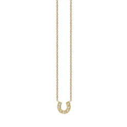 Kids Collection Gold & Diamond Small Horseshoe Necklace
