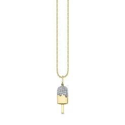 Kids Collection Gold & Diamond Popsicle Necklace