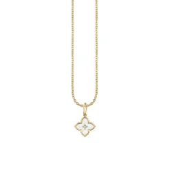 Kids Collection Gold & Diamond Mini Moroccan Flower Necklace