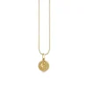 Kids Collection Gold & Diamond Tiny Cupid Coin Necklace