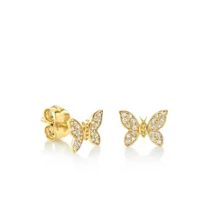 Kids Collection Gold & Diamond Tiny Butterfly Stud