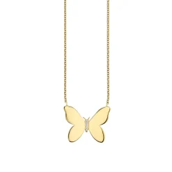 Kids Collection Gold & Diamond Butterfly Necklace