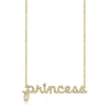 Kids Collection Gold & Diamond Princess Script Necklace